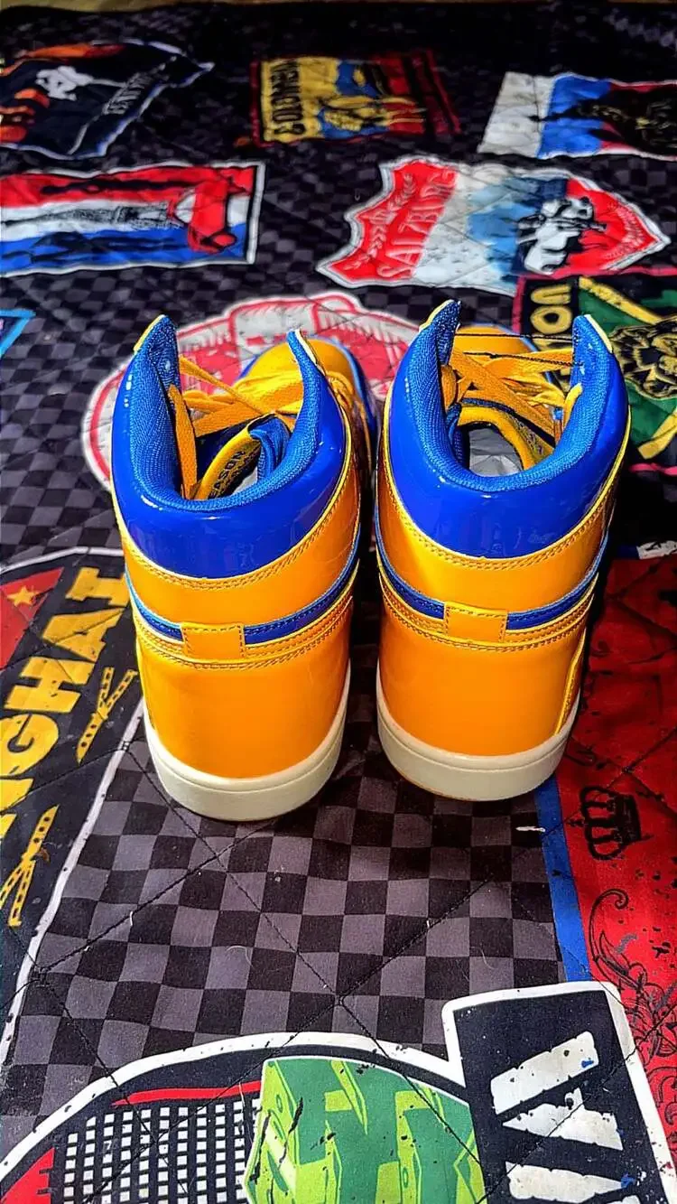 Reason Clothing Shooting Star High Top Sneakers Yellow and Blue